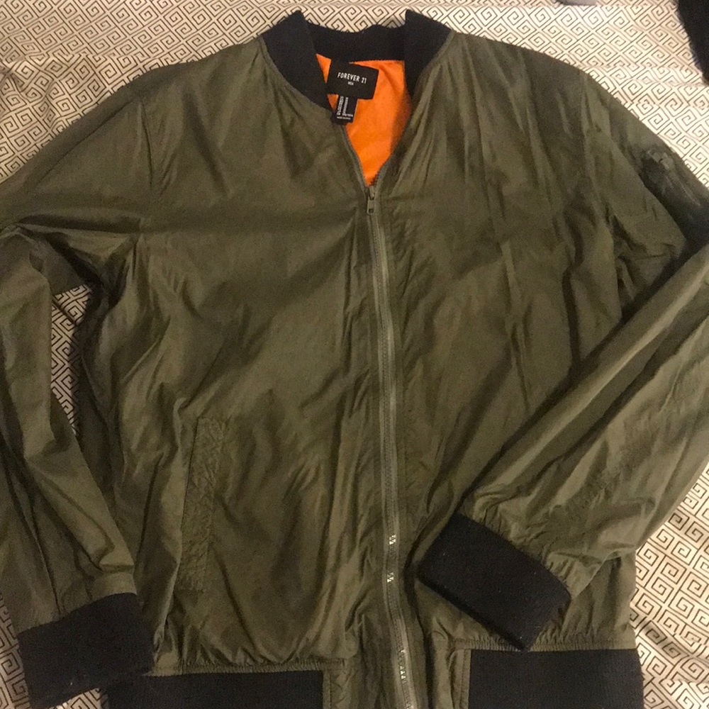 Olive Green Bomber Jacket